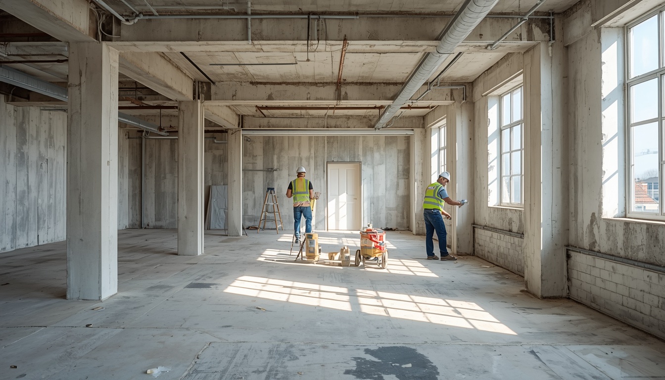 Drylining Chelmsford team at work on a commercial fit-out